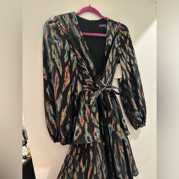 JULIA JORDAN  Size 4
Womens Metallic Above Knee Wrap Dress - Picture 5 of 8